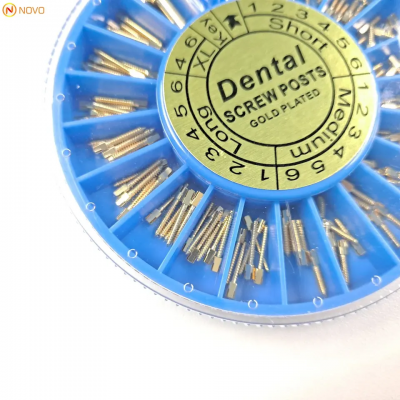 12pcs 120pcs 240pcs dental implants  golden plated  conical screw post drilling